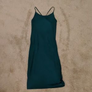 Teal M bodycon low back dress